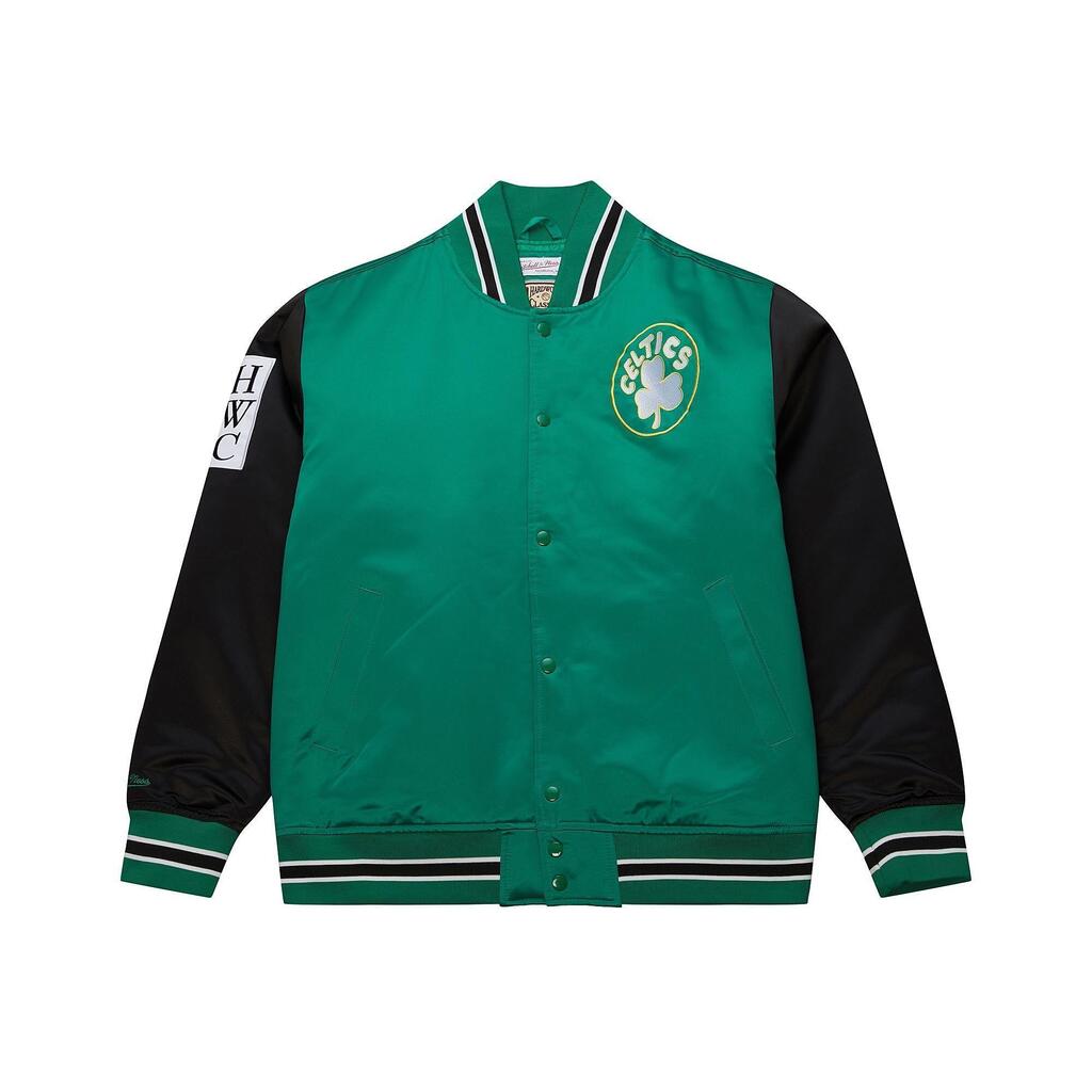 Mitchell &amp; Ness NBA Primetime Satin Logo Celtics green jacket