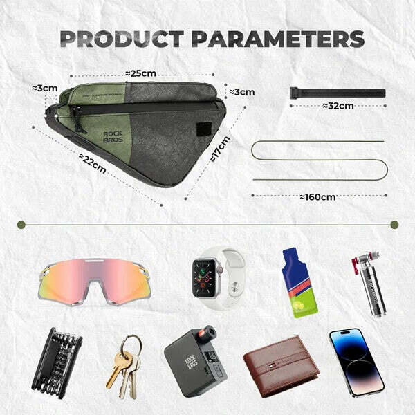 Bolsa triangular para cuadro de bicicleta con correa para el hombro – 0,7 L 2/2