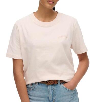 T-shirt met geborduurd logo voor dames superdry essential