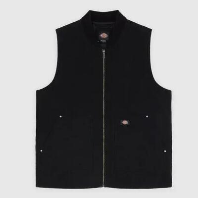 Gewatteerd dickies canvas vest zwart