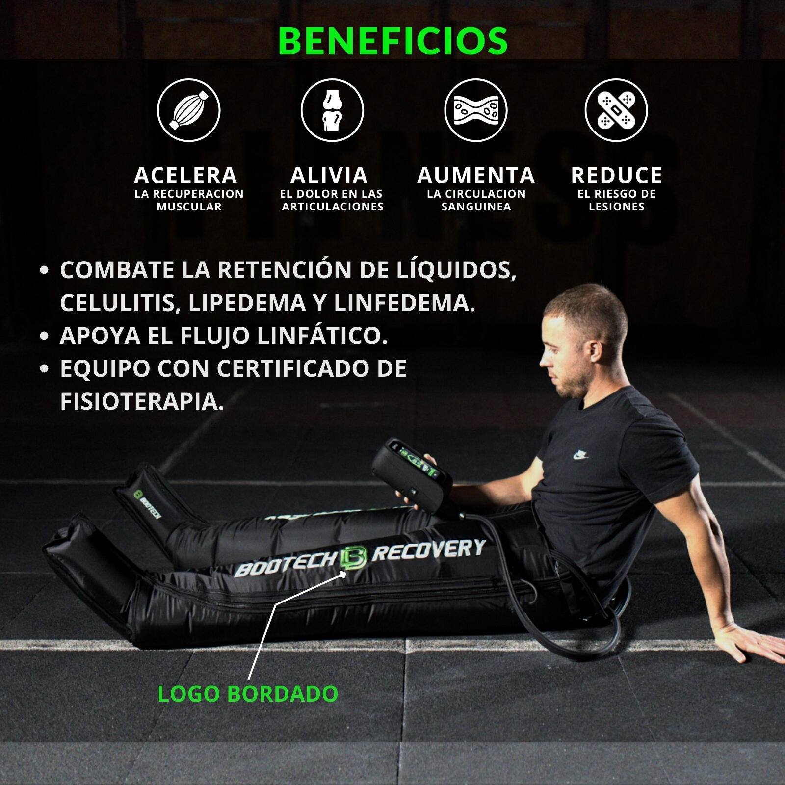 Pantalon de pressothérapie BT-PRO 8.0 8 chambres – Récupération professionnelle 5/7