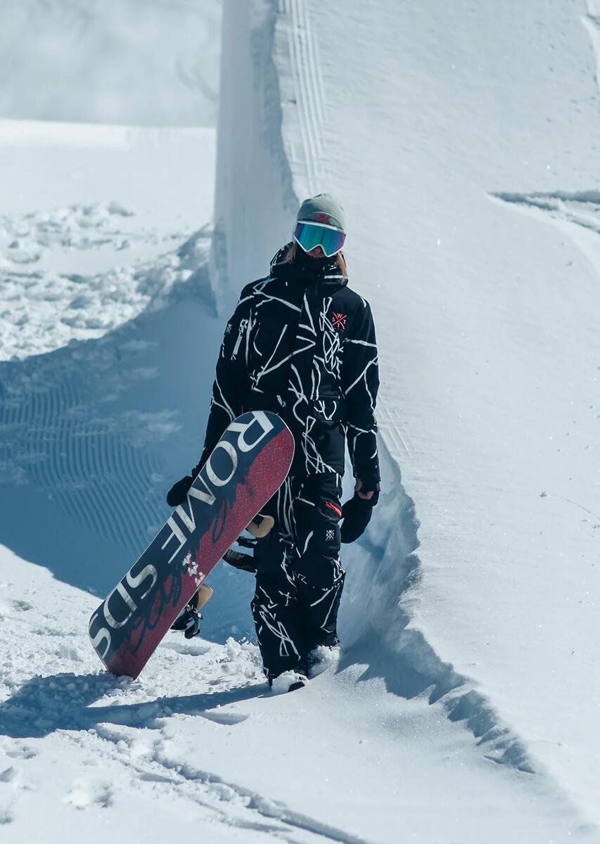 WATTS Clever Ski Jas Dames Zwart/Wit/Roze 3/4