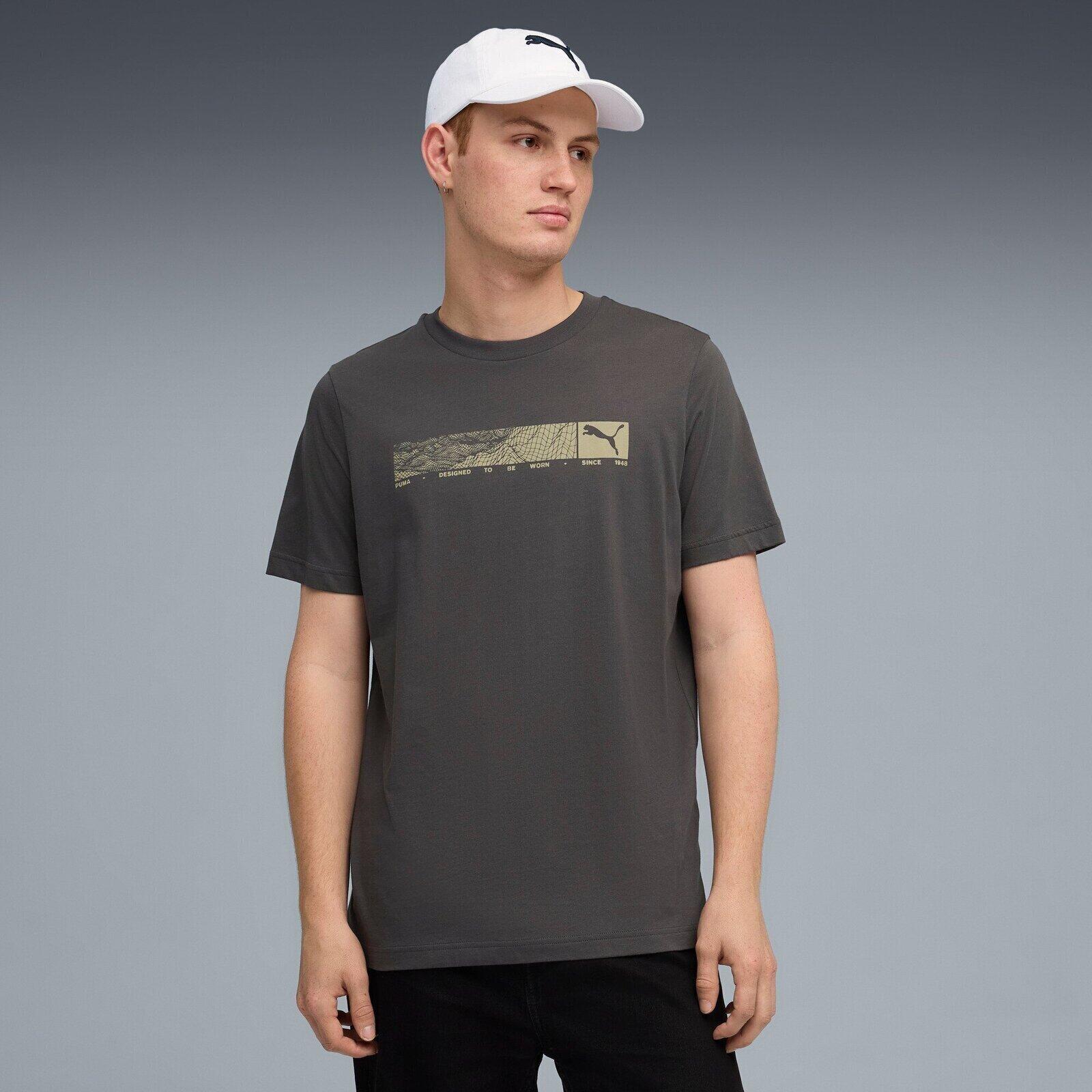 T-shirt Puma tech Graphic Tee, Gris, Hommes 3/5