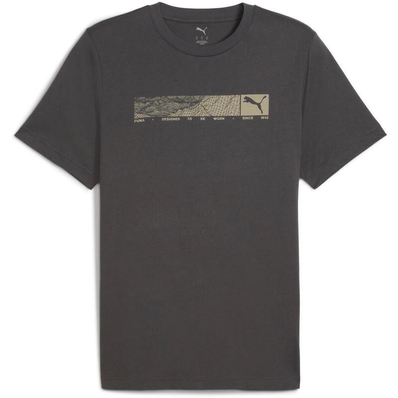 Tricou barbati Puma tech Graphic Tee, Gri