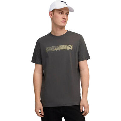 T-shirt puma tech graphic tee, grijs, mannen
