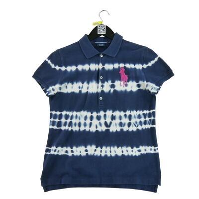 Tweedehands - korte mouw dames polo navy blauw - goede staat