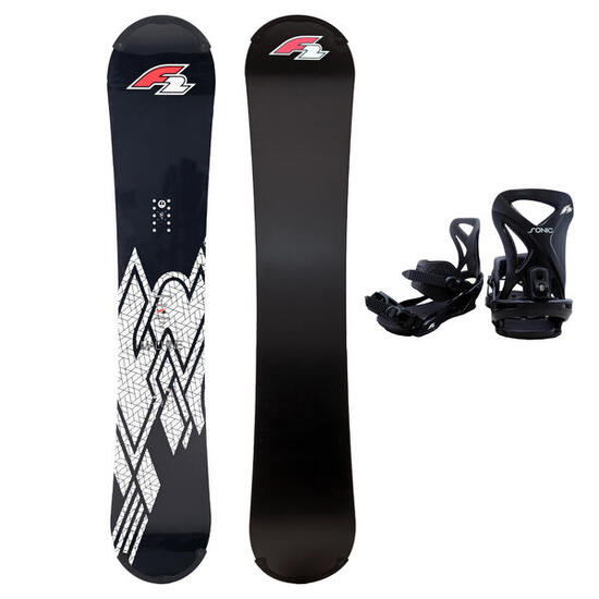 F2 Set Snowboard Rental Machine mit Protector 160cm + Sonic Bindung L