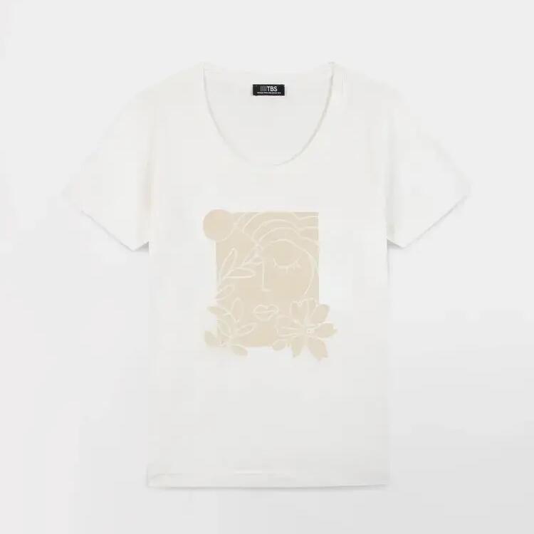 Women's White T-Shirt TBS OSIATTEE