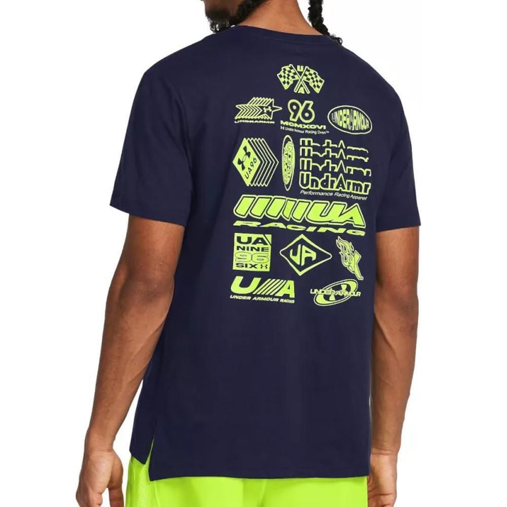 T-shirt Marine/Vert Homme Under Armour Run Everywhere 2/2