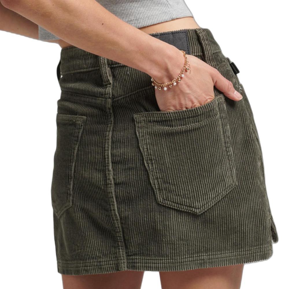 Falda Kaki Vintage Superdry para Mujer 2/2