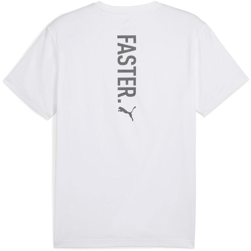 Tricou barbati Puma Graphics Running Faster Tee M, Alb