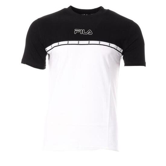 T-shirt Fila Tape da Uomo Nero/Bianco