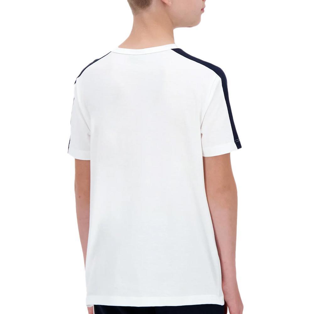 Le Coq Sportif Jongens T-Shirt Wit/Marineblauw Tri 2/5