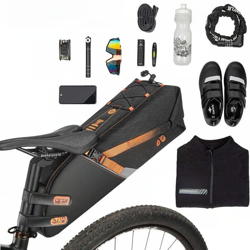 Sacoche de Selle Vélo ROCKBROS 10 L – Étanche, Grande Capacité 4/4
