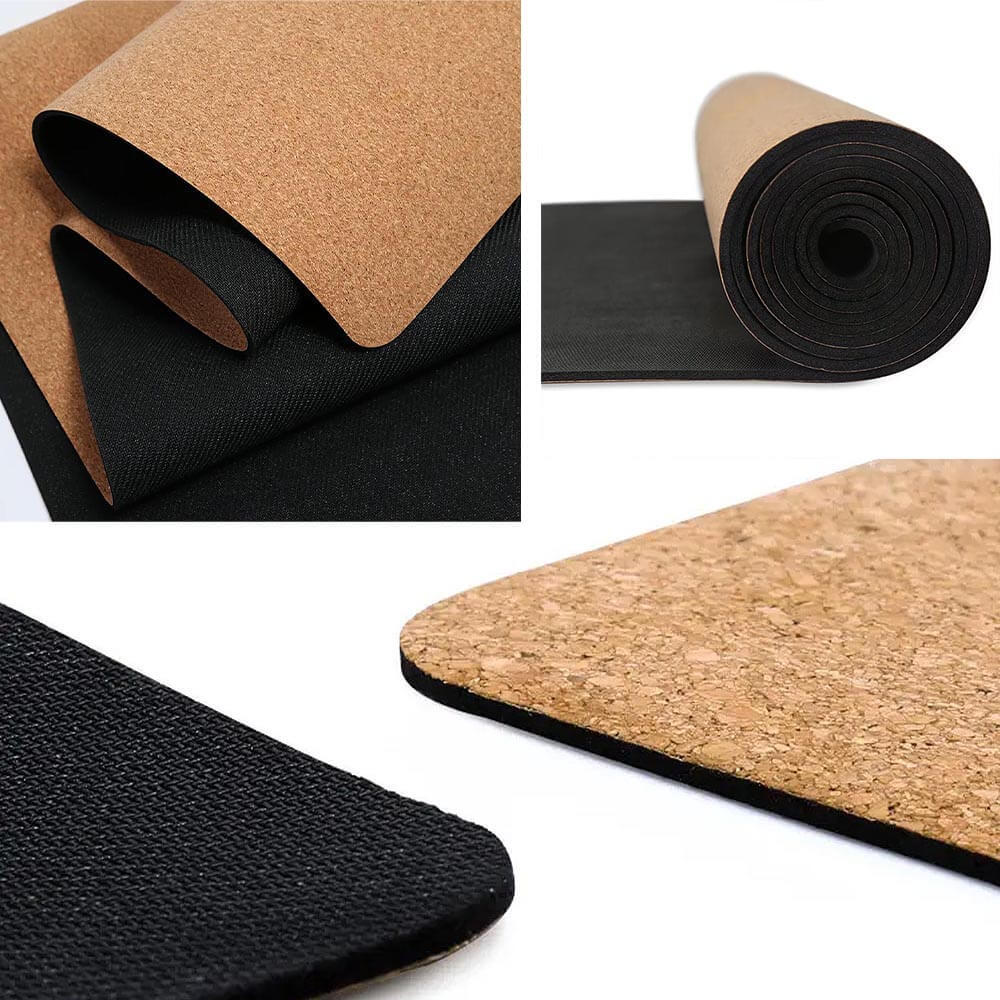 Tapete de yoga - antideslizante - goma y corcho 5mmx68cmx1,83m - Mariposa 6/7