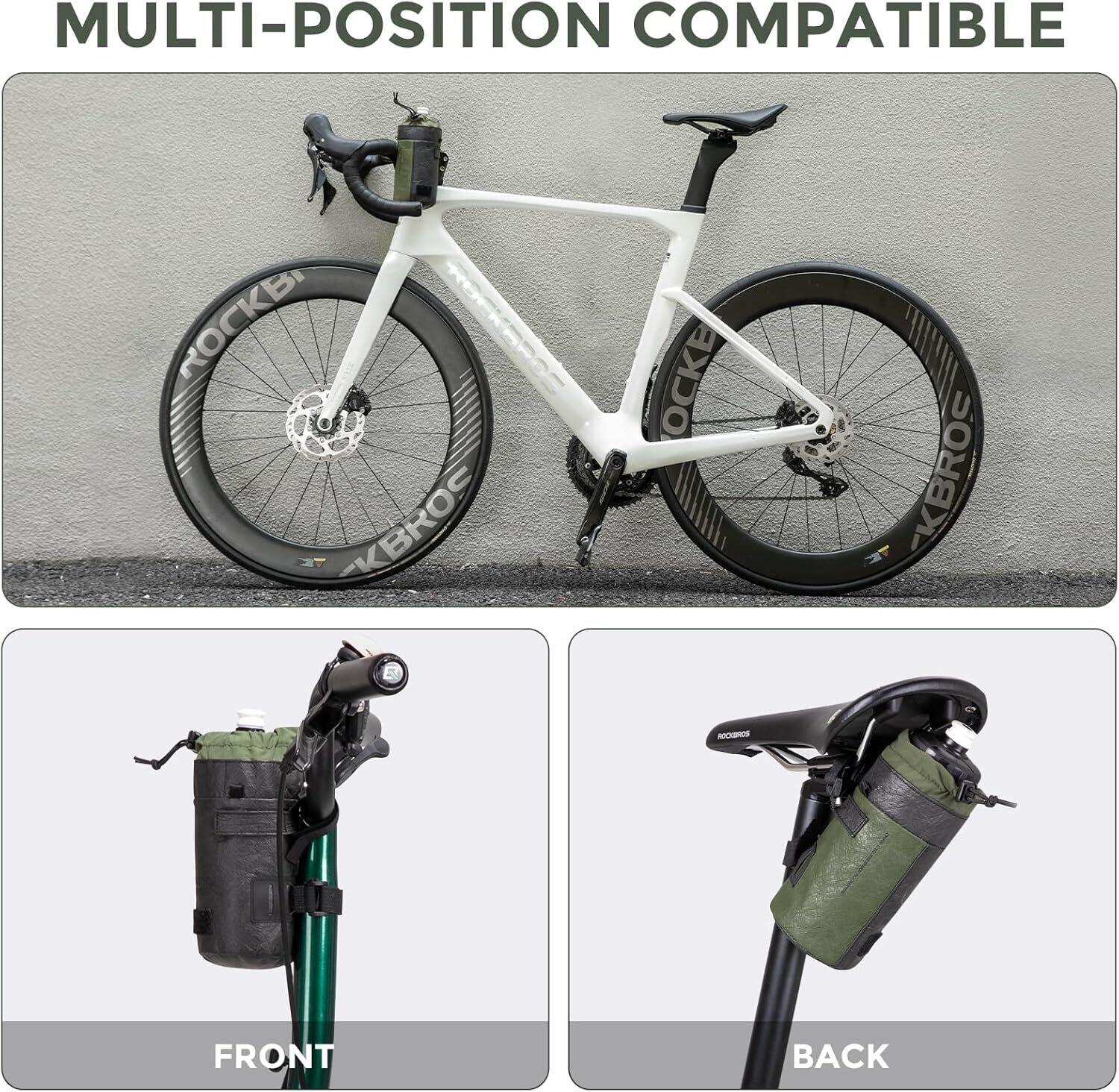 Borsa da manubrio per bicicletta/portaborraccia – Ultraleggera, multi-cinghia 2/3