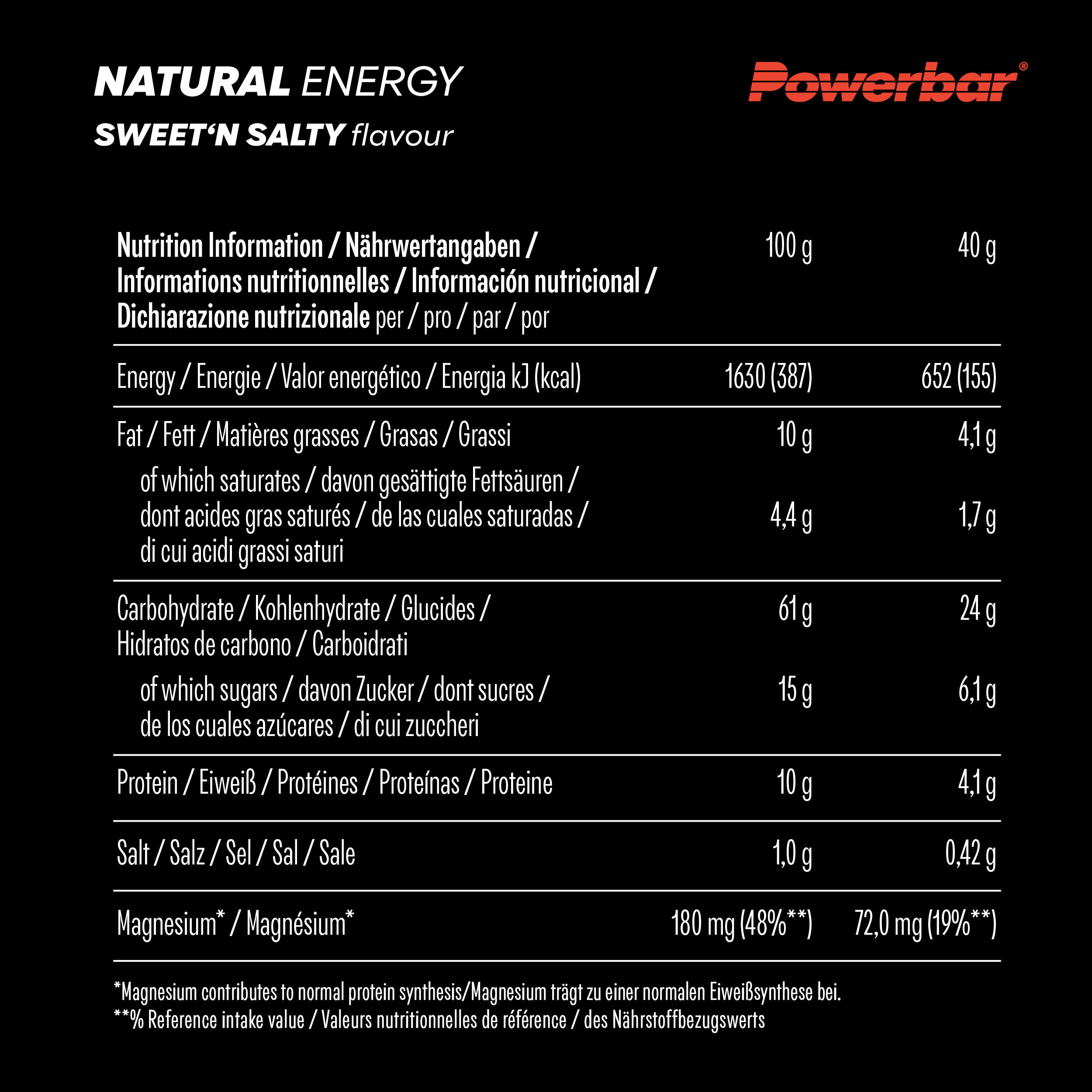 Barres de nutrition cereal PowerBar Natural Energy 5/7