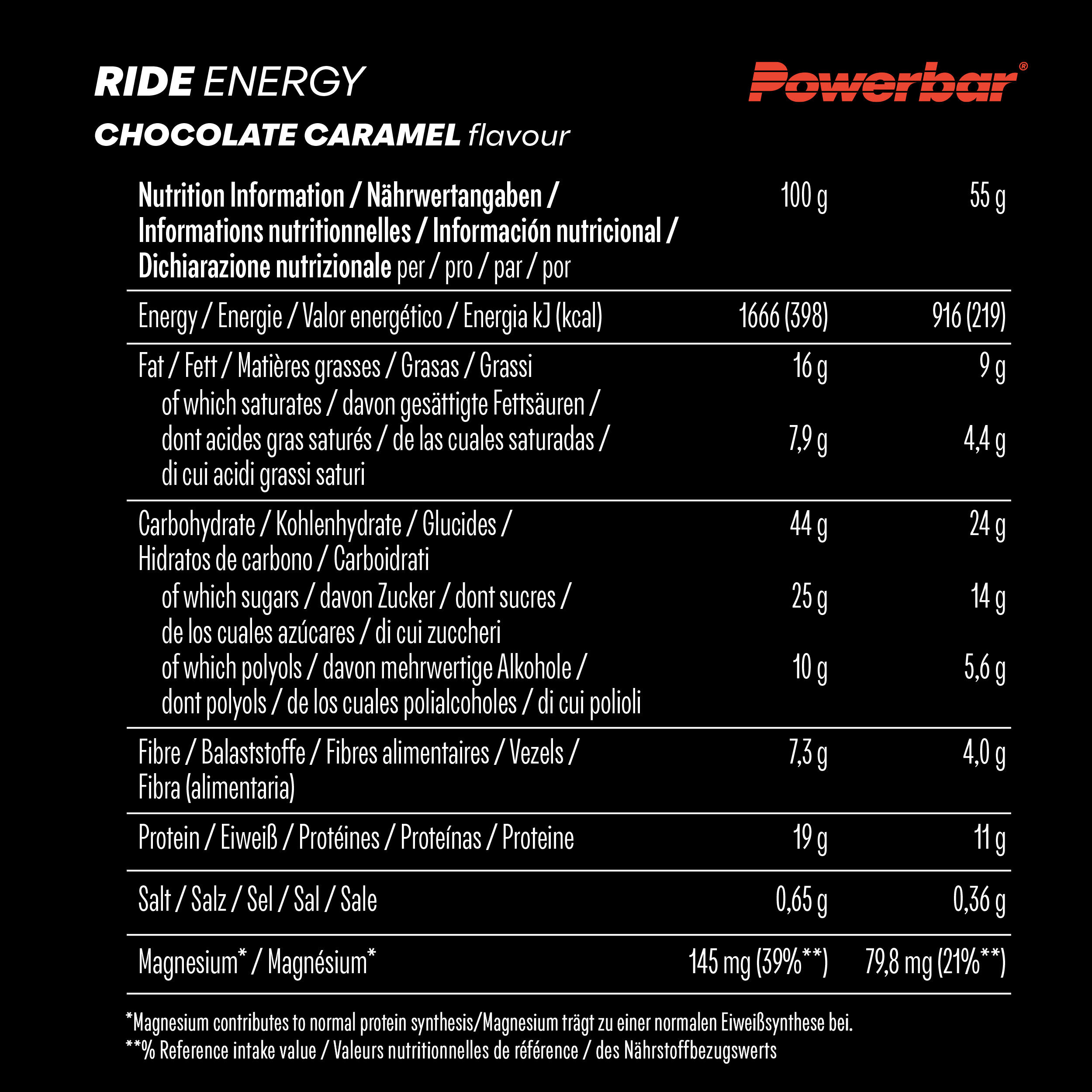 Bares PowerBar Ride - Chocolate-Caramel (x18) 6/7