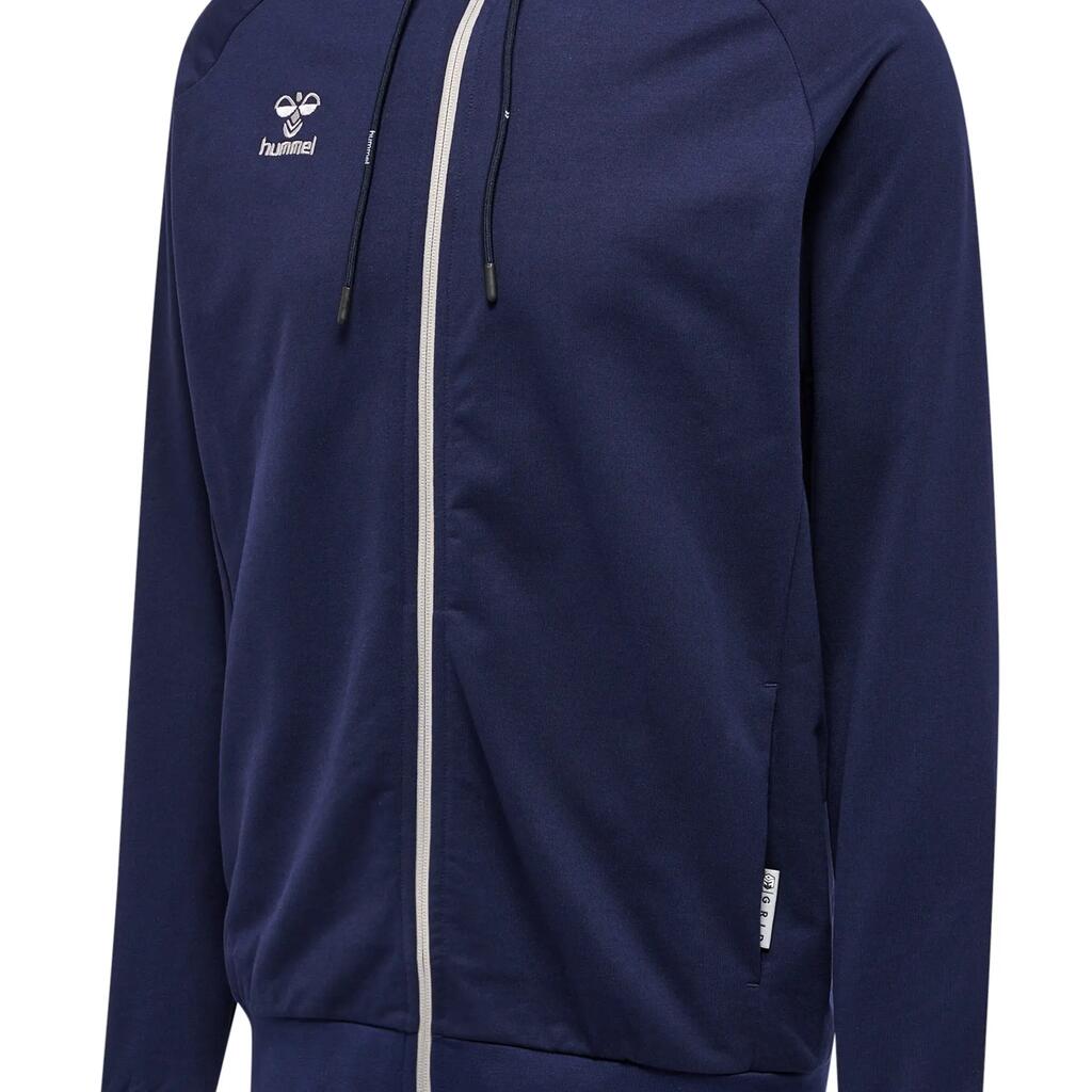 Cotton zip-up hoodie Hummel Move Grid
