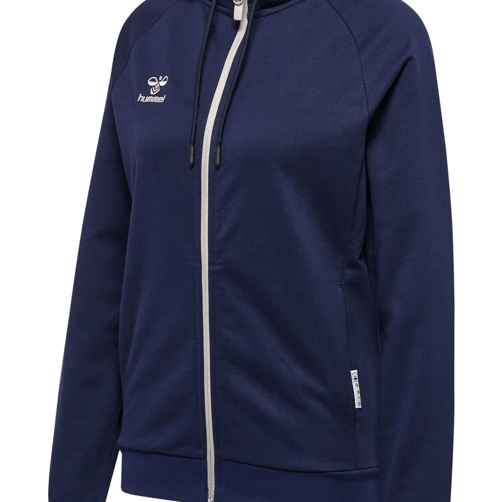 Women's cotton hooded zip sweatshirt Hummel Move Grid