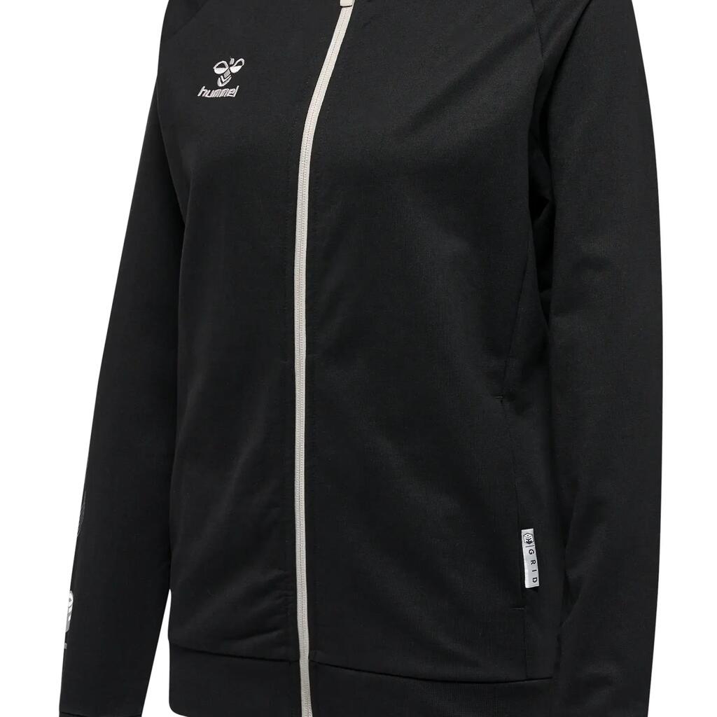 Women's cotton zipped-up tracksuit jacket Hummel Move Grid