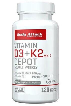 Body Attack Vitamin D3+K2 (120 caps)