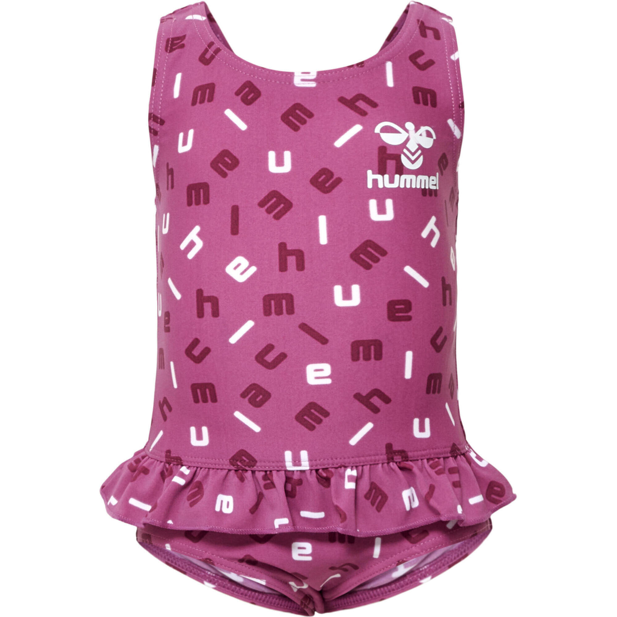 Hummel - Enfiler Maillot De Bain Hmlfilippa Fille Hummel - Combinaison De Natation - Blanc|violet - Decathlon
