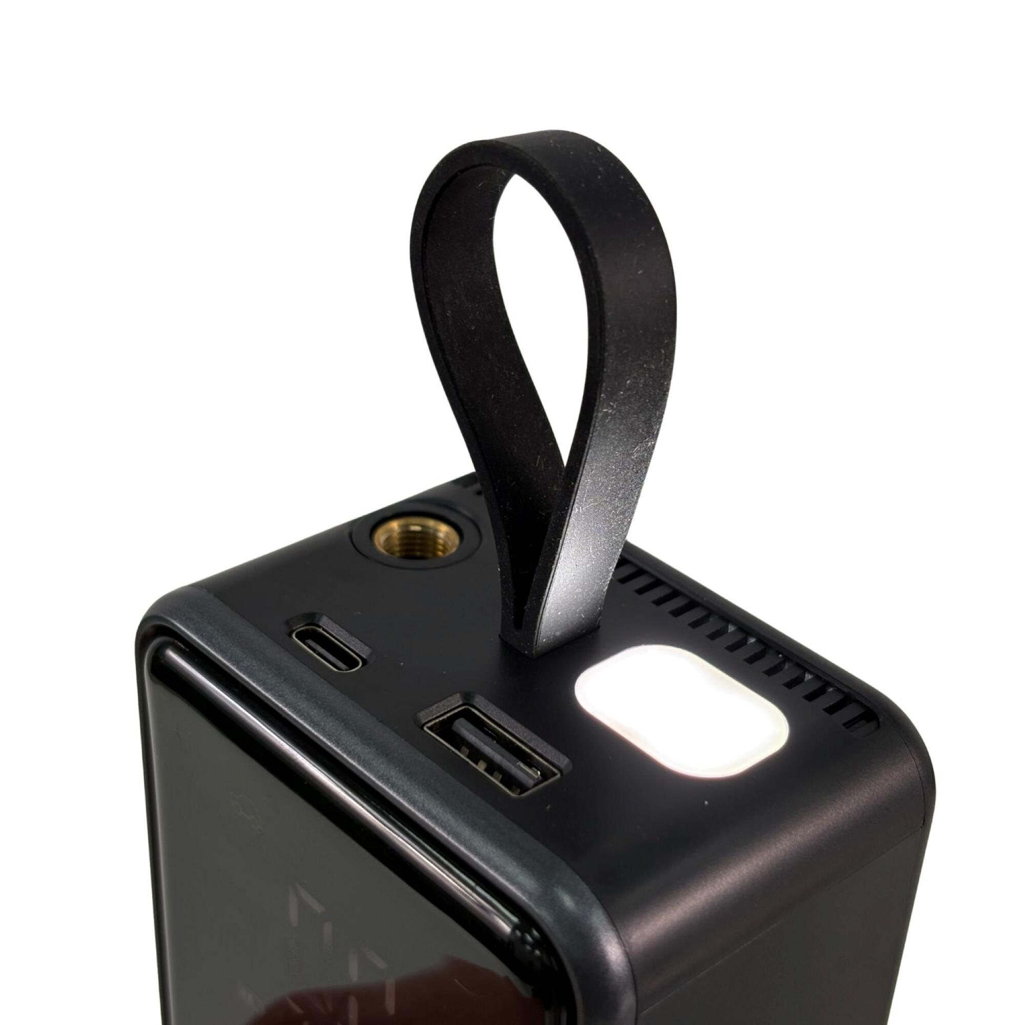 Compresseur d’air portable avec lumière et batterie de 2000 mAh, noir 3/4