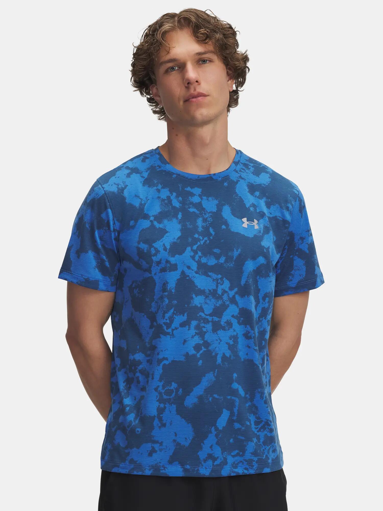 Férfi póló Under Armour UA Launch Printed SS-BLU 1/3