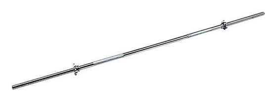 Bilanciere fitness 150/180 cm per dischi Ø25 mm cromato con chiusura a molla