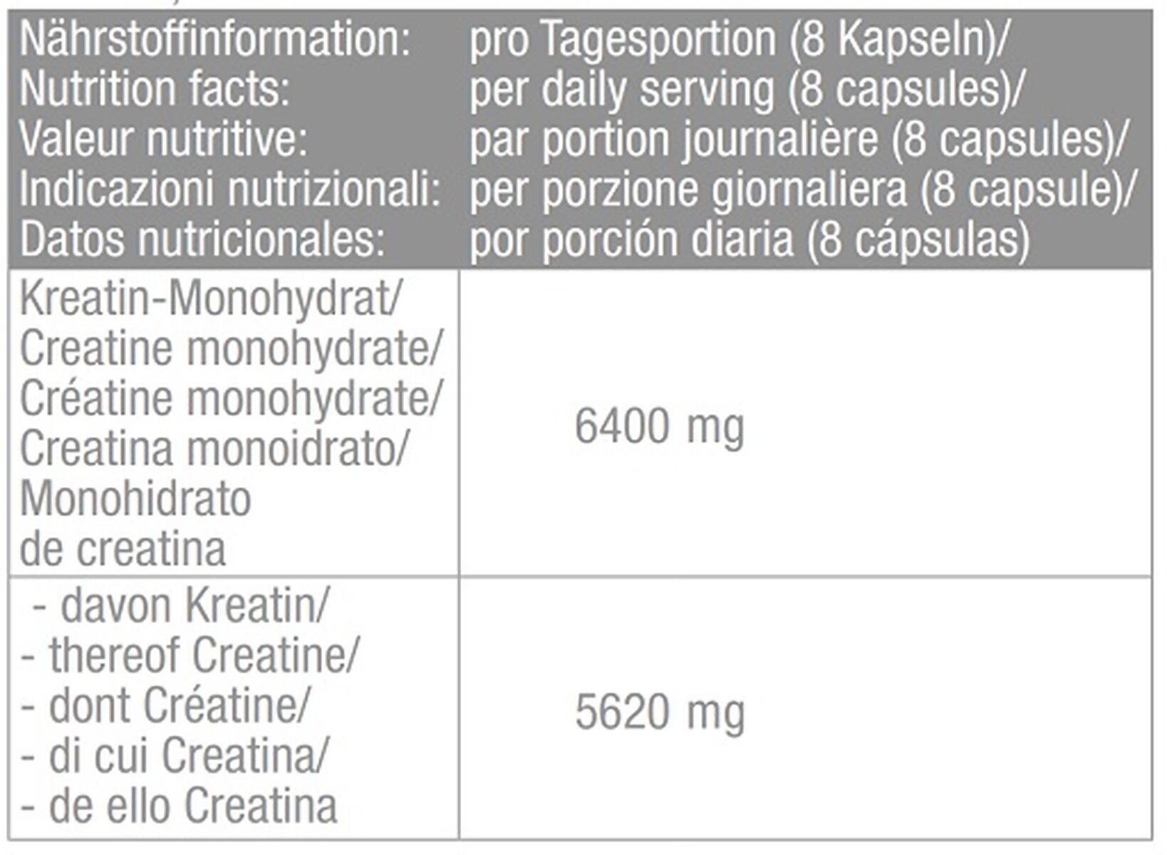Body Attack 100% Pure Creatine (600 Kapseln) 2/2