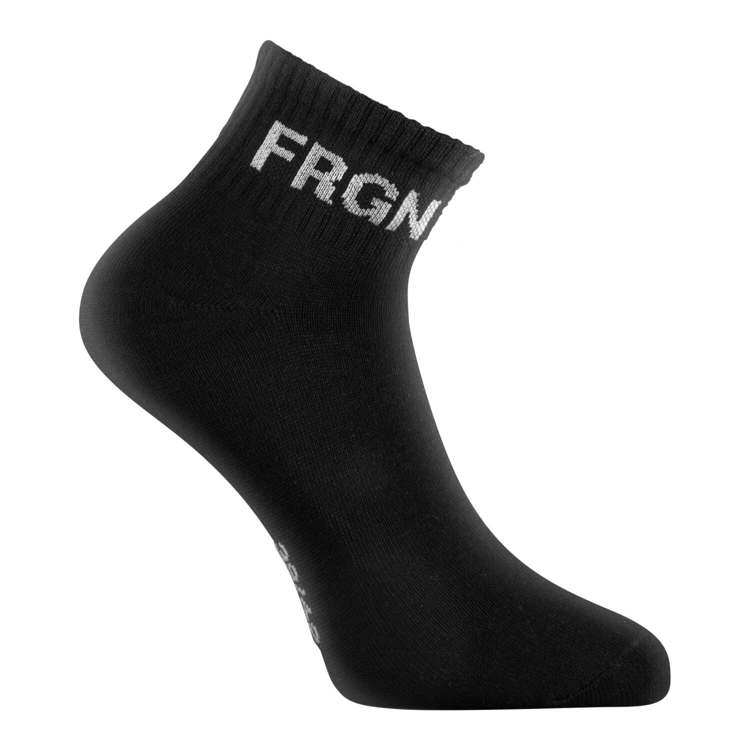 Lot de 6 paires de chaussettes quarter enfant modèle FRGN noir 2/3