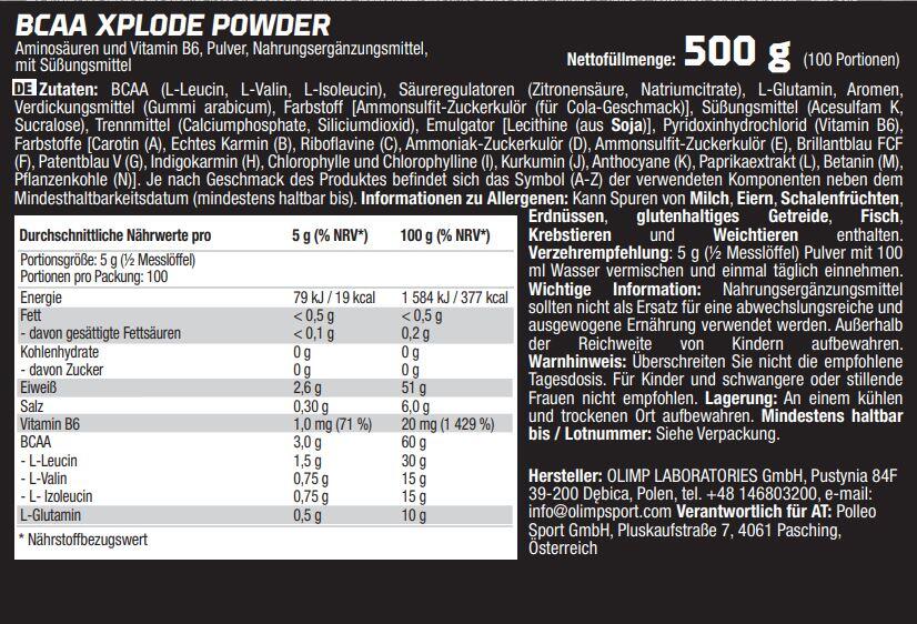 Olimp BCAA Xplode Powder - 500g 2/2