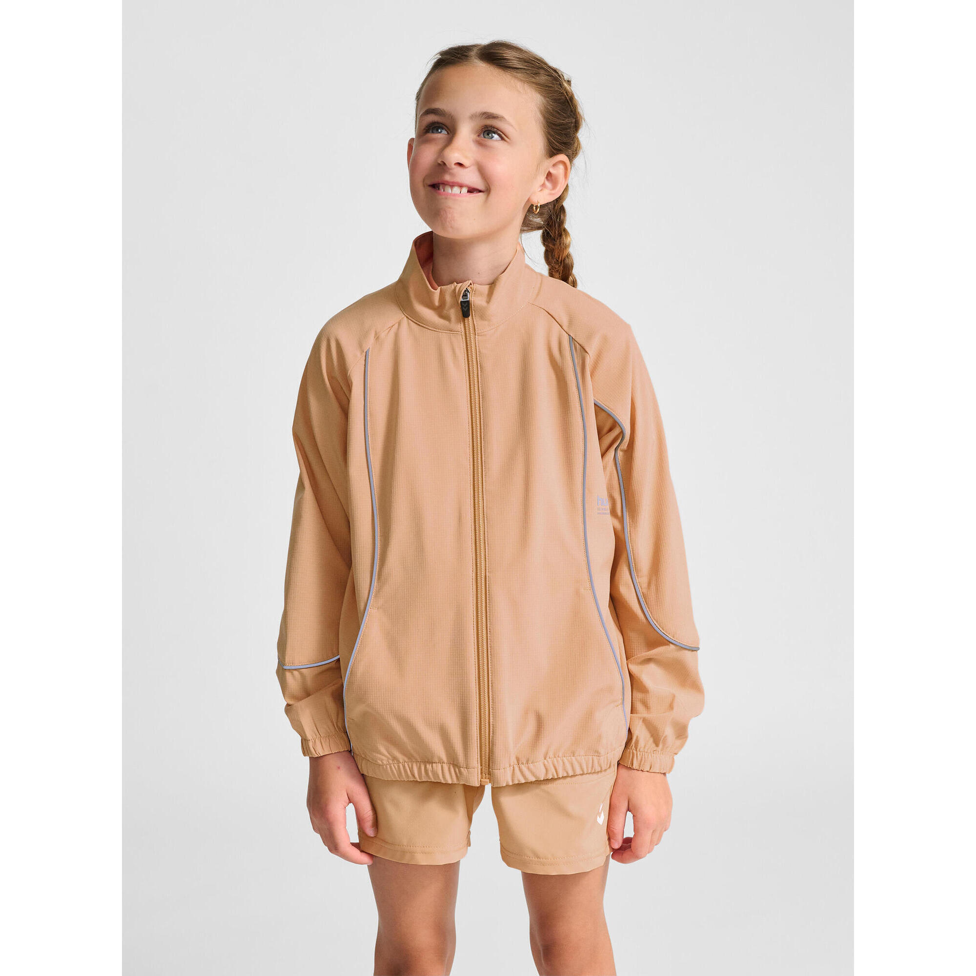 Hummel - Fermeture Éclair Zip Combinaison Hmljr Woven Entraînement Enfant Hummel - Sweat Zippé - Rose - Decathlon