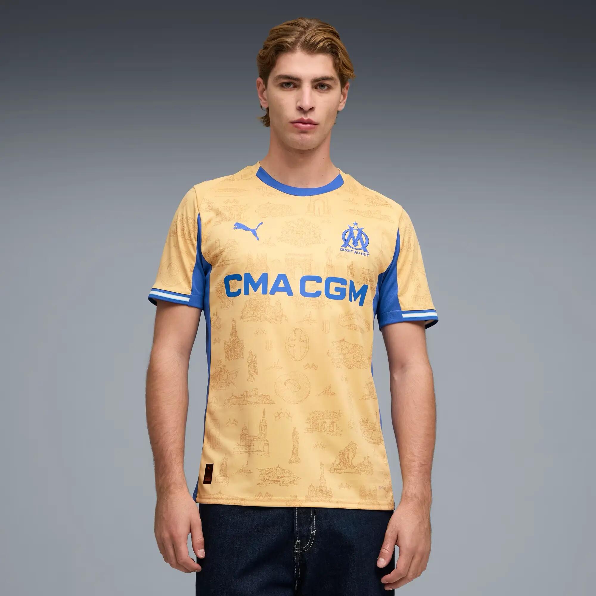 Maillot OM Édition Spéciale Marseille Monumentale Homme 2025/26 Or 2/5