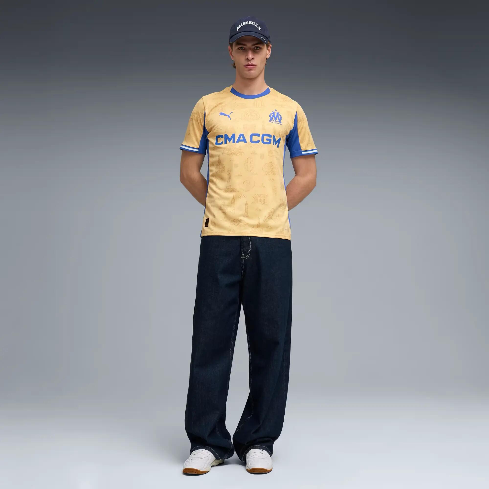 Maillot OM Édition Spéciale Marseille Monumentale Homme 2025/26 Or 4/5