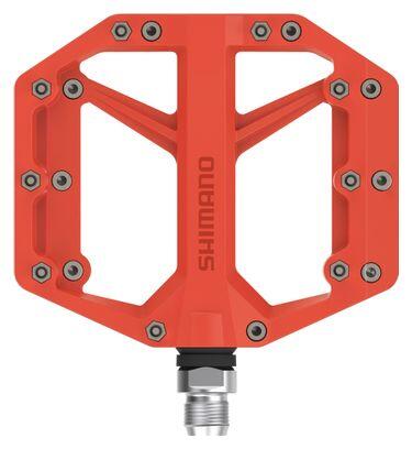 Pédales Shimano PD-MX15 Vintage – BMX, VTT, Piste – Axe 9/16″ – Argent, Sangles Rouges