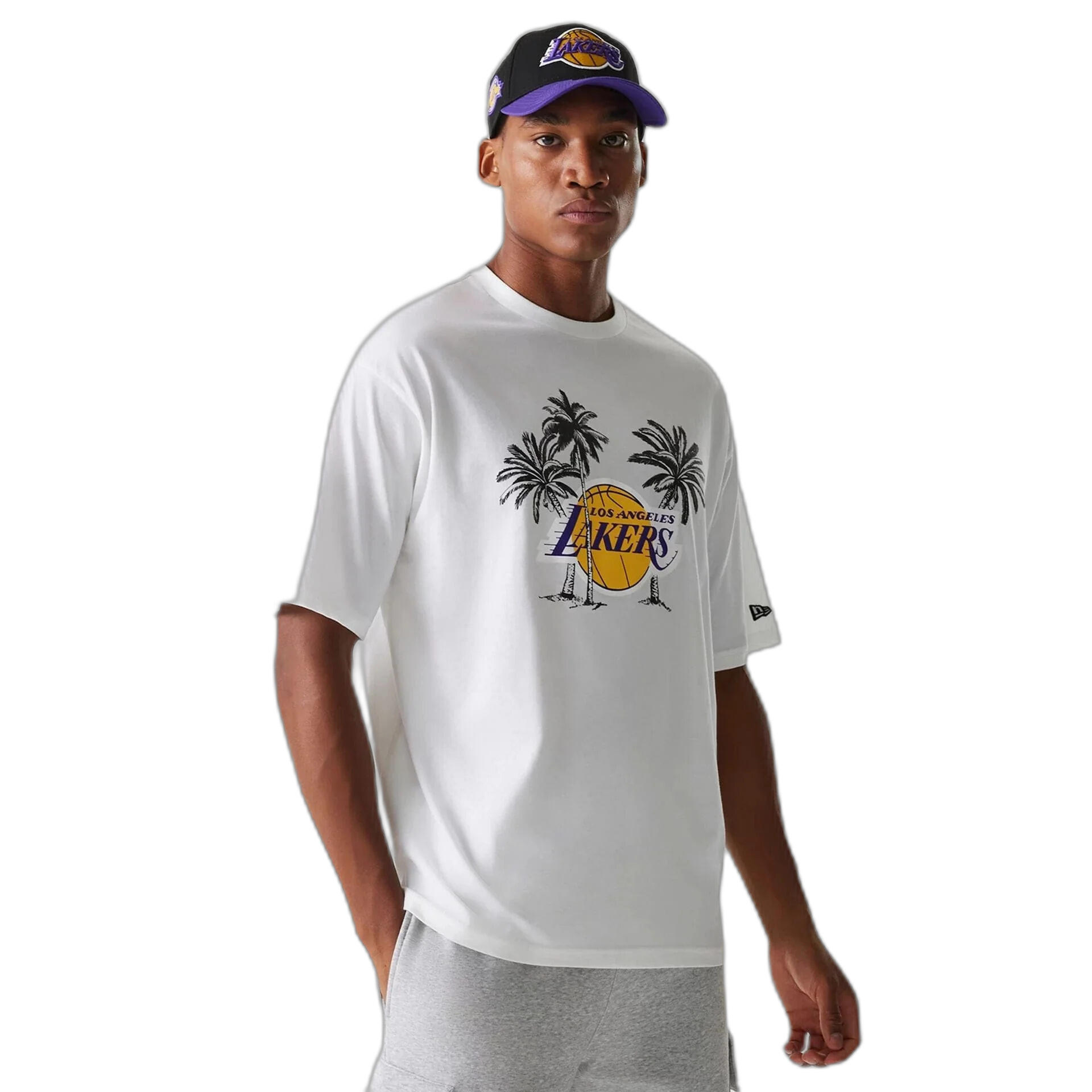 New Era - T-shirt Los Angeles Lakers Palm Tree - T-shirt Manches Courtes - Blanc - S. - Decathlon