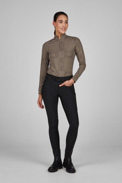 Funktionsshirt Damen Zip Selection slate brown 3/7