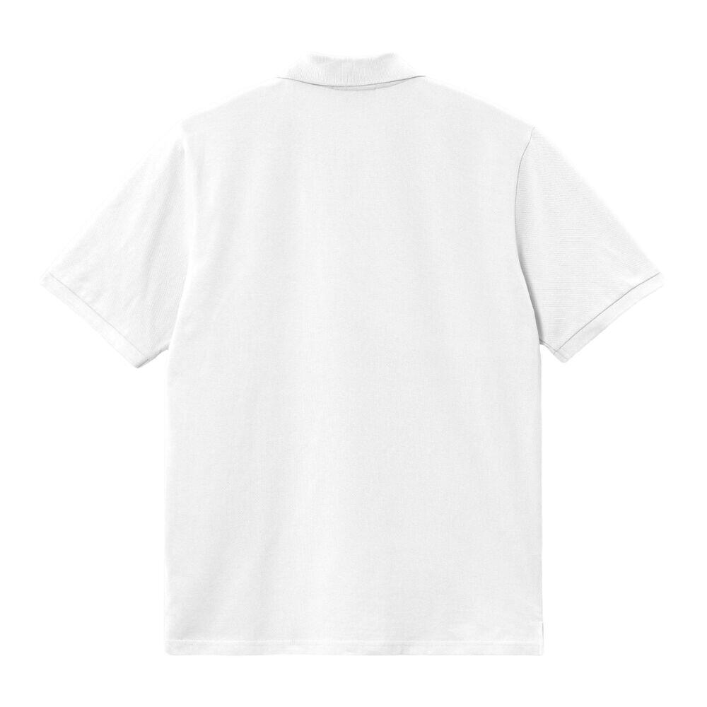Polo Blanco Carhartt Chase Pique White de Ajuste Holgado 2/6