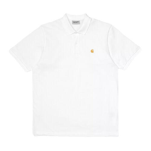 Polo Blanco Carhartt Chase Pique White de Ajuste Holgado 5/6