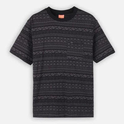 T Shirt Oxbow Lineup Jacquard Noir