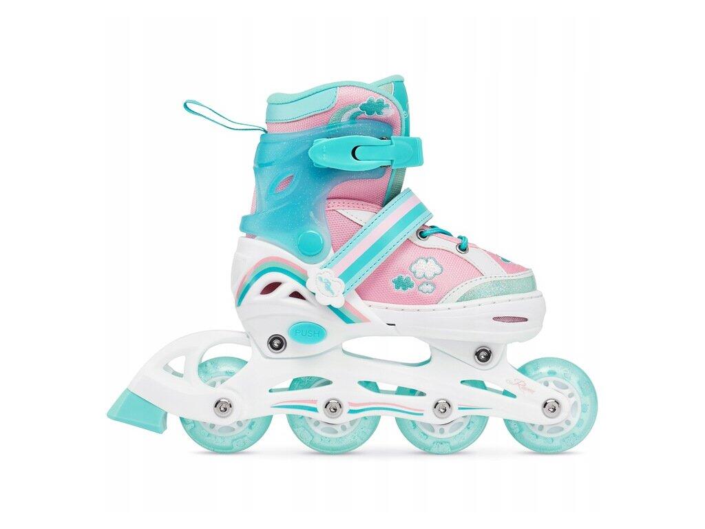 Raven Zoya 2 em 1 Hóquei Patins ajustáveis LED Rodas luminosas com 5/7