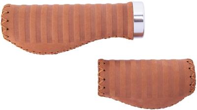 Contec mirage ergo exclusiv leren handvatten 135/92 mm, honey