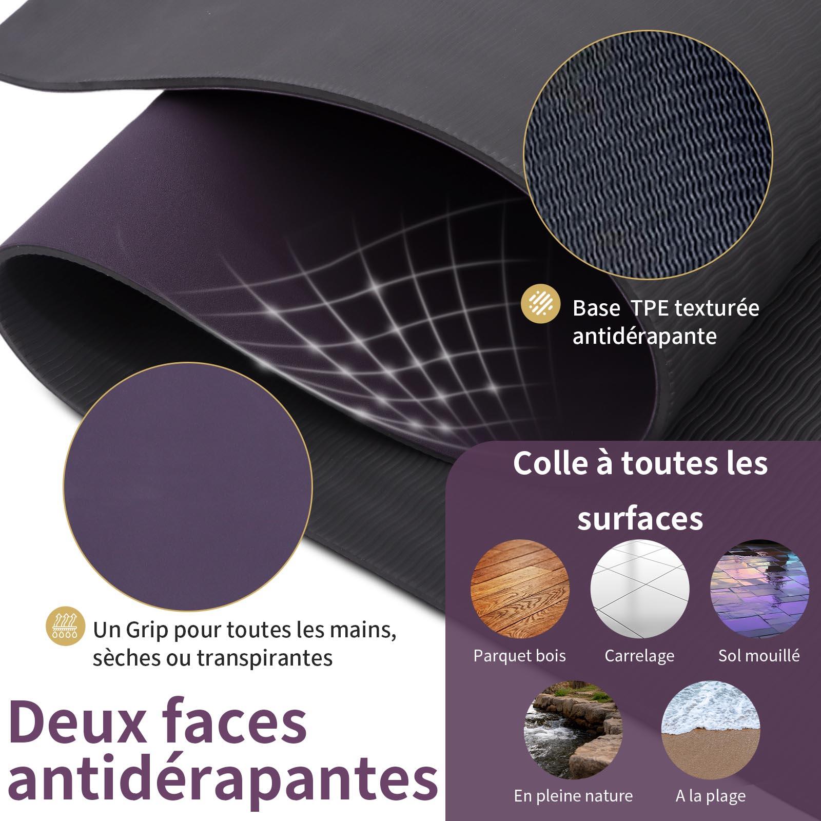 Tapis yoga Hi-tech ultra antidérapant PU, 6mm - 3 matériaux, plus de confort 4/7