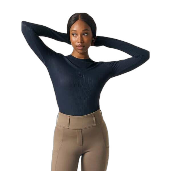 CHEMISIER FEMME LADY RAYURE MARINE OPPOSITION BLANCHE
