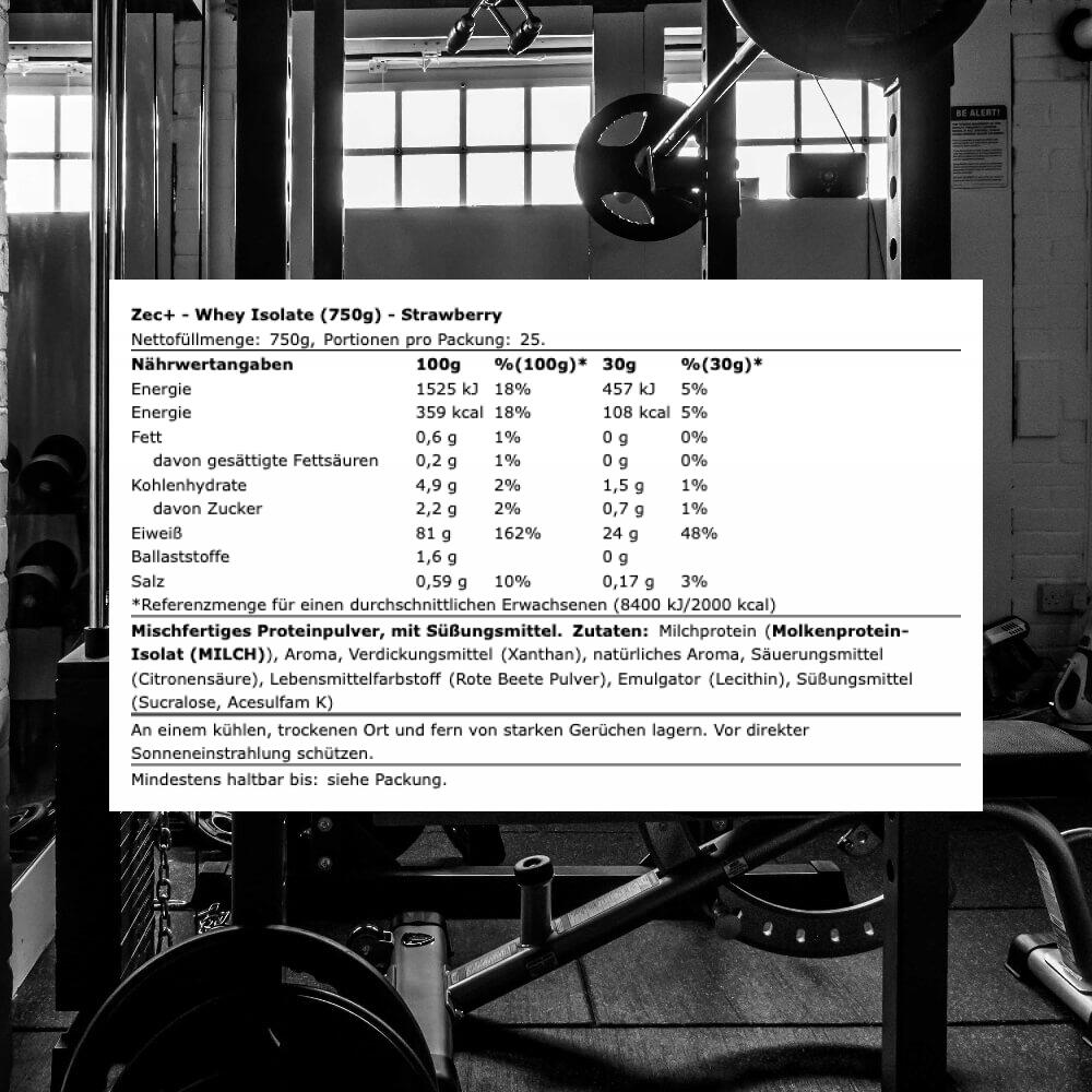 Zec+ Whey Isolate (750g) Strawberry - Proteine 3/3