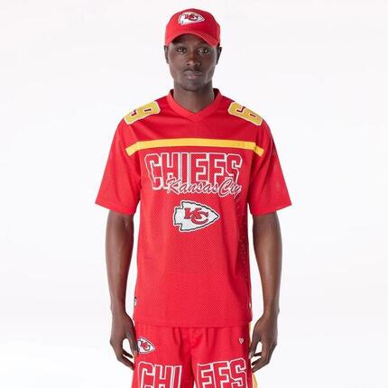 Chemise New Era Kansas City Chiefs NFL en maille rouge