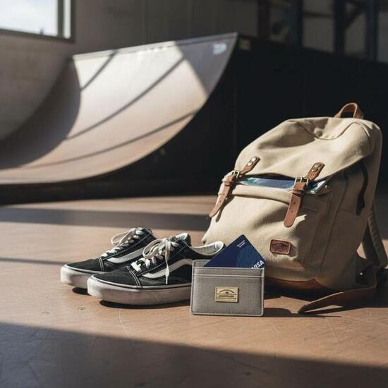 Portemonnaie Ghettoblaster Kartenhalter Canvas grau