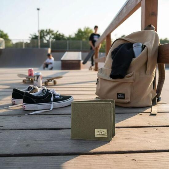 Portemonnaie Ghettoblaster Münze Leinwand olive